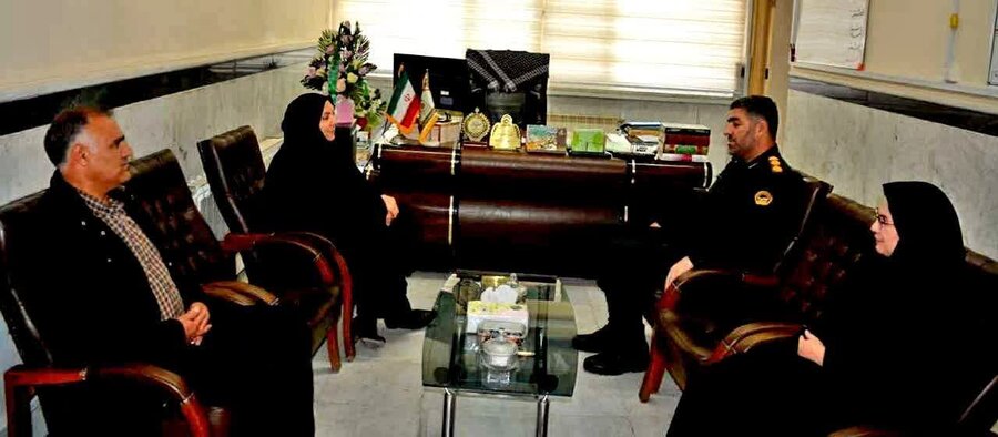 مشکین شهر|  دیدار سرپرست اداره بهزیستی با فرماندهی انتظامی به مناسبت هفته فراجا