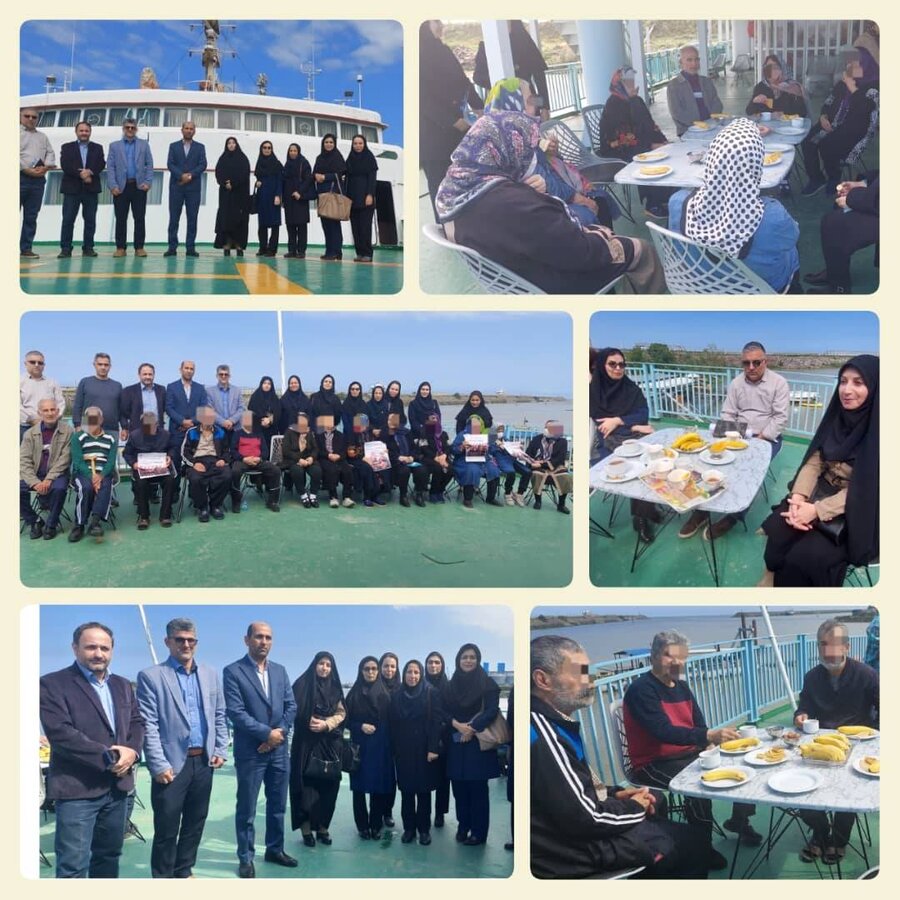 بندرانزلی / کشتی میرزا کوچک خان ،میزبان سالمندان شد