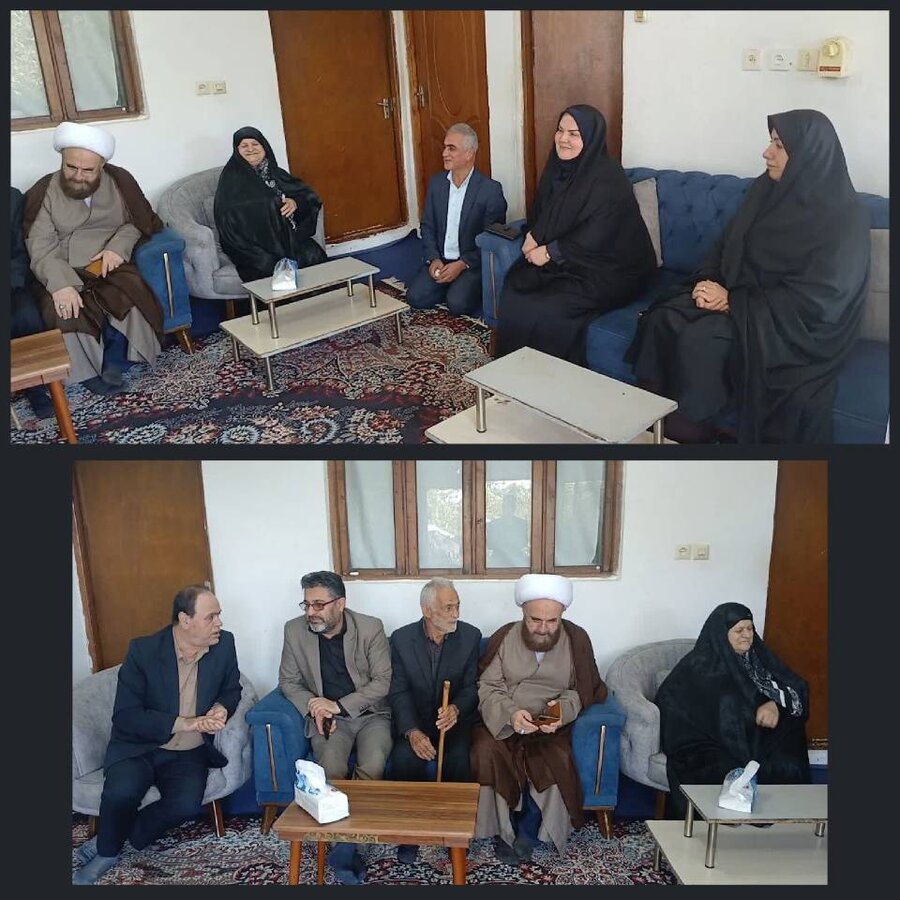 فومن / دیدار مسئولین شهرستان با خانواده شهید به مناسبت هفته سالمند