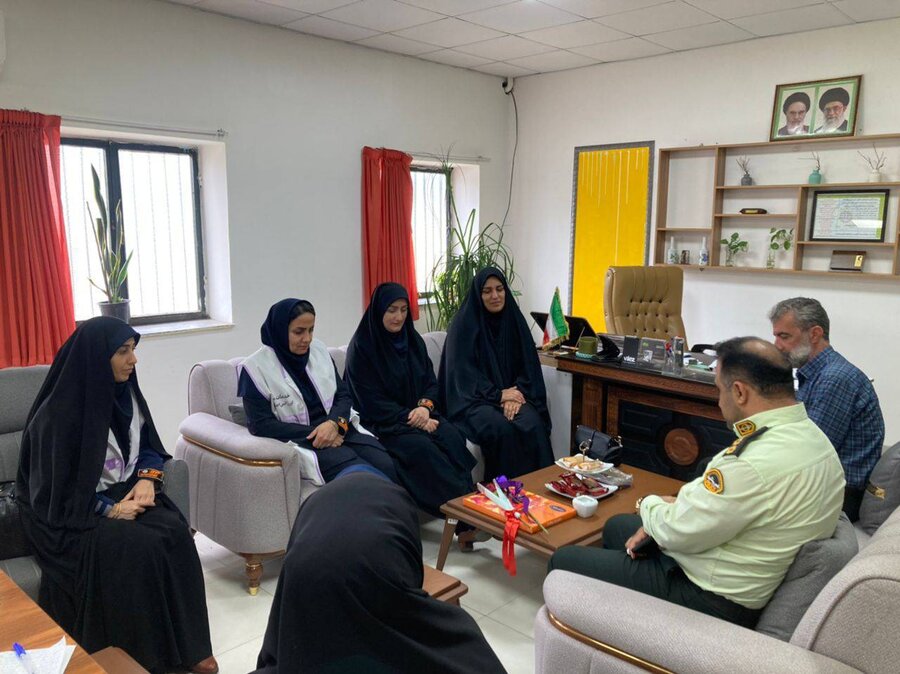 رودسر/دیدار رئیس اداره بهزیستی با فرماندهان نیروی انتظامی شهرستان