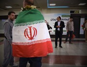 استقبال از قهرمانان پارادوومیدانی در فرودگاه کرمانشاه