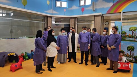 بازدید حجت الاسلام و المسلمین سید صدراله رجایی نسب رئیس کل دادگستری فارس و هیات همراه از شیرخوارگاه حضرت ولیعصر(عج)صدرا