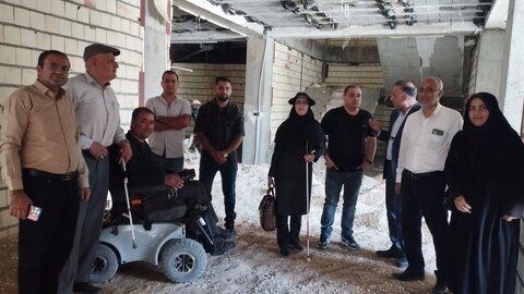 بازدید از مدرسه استثنائی در حال ساخت  ویژه افراد دارای معلولیت بینایی و شنوایی 