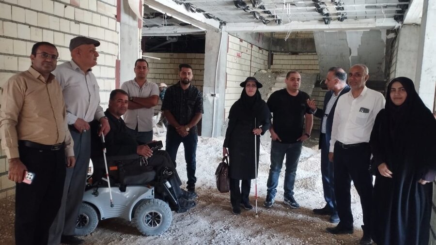 بازدید از مدرسه استثنائی در حال ساخت  ویژه افراد دارای معلولیت بینایی و شنوایی 