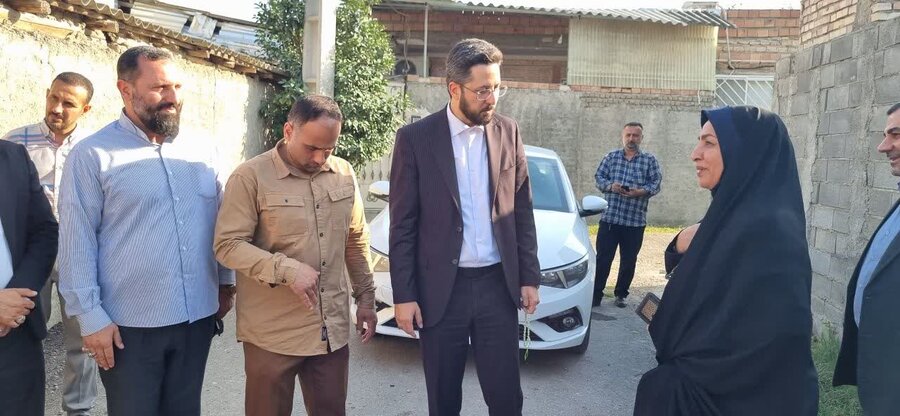 حضور دادستان، معاونان و مدیرکل بهزیستی گلستان در منزل یکی از شهروندان گرگانی