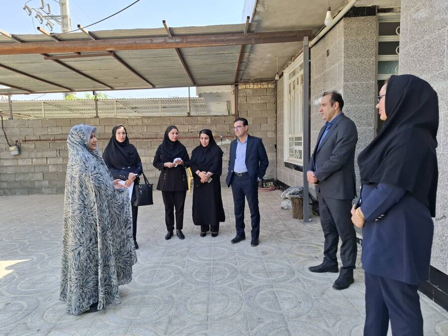 بازدید معاون کارآفرینی و توانمندسازی بهزیستی از طرح‌های اشتغال و مسکن باشت 