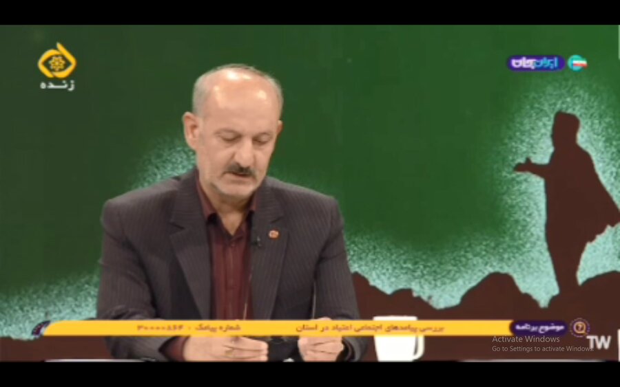 فیلم ا حضور اله دادی مدیر کل بهزیستی استان مرکزی در برنامه زنده تلویزیونی جهان پناه 