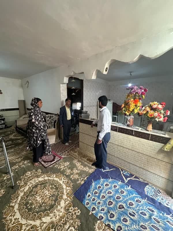 بازدید از مددجویان و زنان سرپرست خانوار شهرستان گنبکی