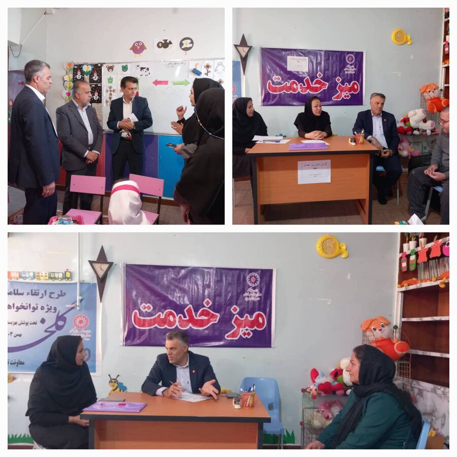 بازدید فرماندار ایذه از مرکز بصیرت و برپایی میز خدمت ویژه نابینایان به مناسبت روز جهانی عصای سفید