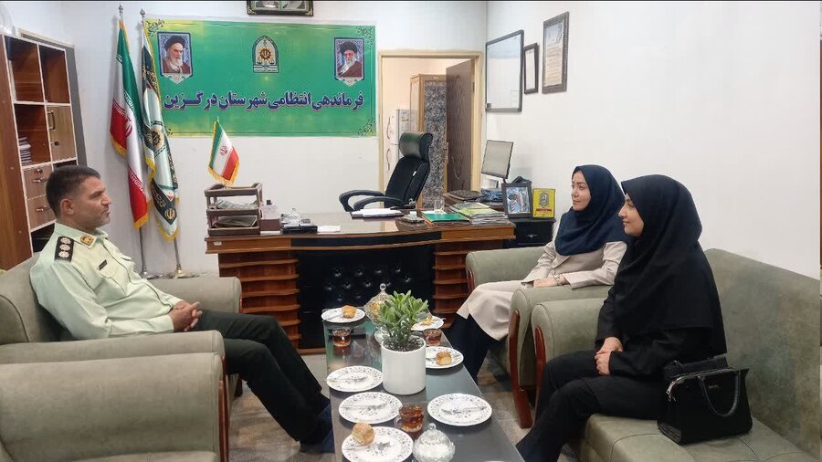  دیدار مسئول بهزیستی شهرستان درگزین با فرماندهی انتظامی شهرستان