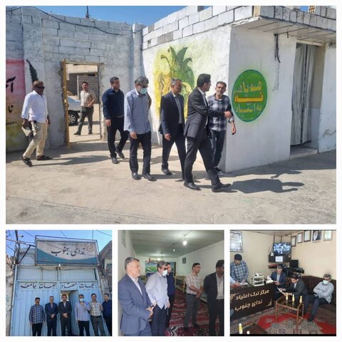 بازدید معاون سیاسی،اجتماعی و کارشناسان فرمانداری ایذه از کمپ‌های ترک اعتیاد بهزیستی