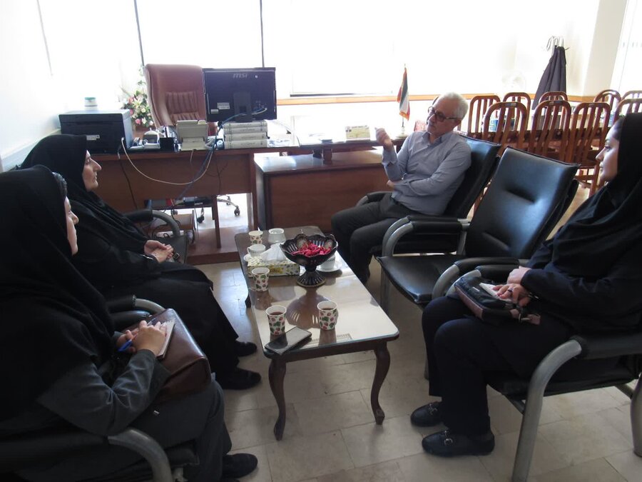 نمین| نشست مشترک رئیس اداره بهزیستی شهرستان نمین با رئیس اداره جهاد کشاورزی شهرستان نمین