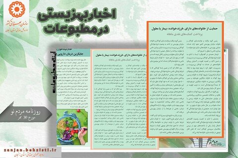 گزارش تصویری| بهزیستی استان زنجان در آئینه مطبوعات