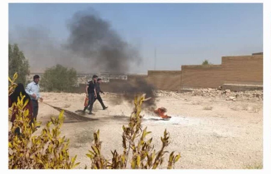 جهرم|برگزاری دوره آموزشی آتش نشانی در موسسه خیریه فاطمه الزهرا (س)