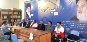 برگزاری میز خدمت مشترک دستگاه‌های اجرایی در مصلی امام خمینی (ره) میاندوآب