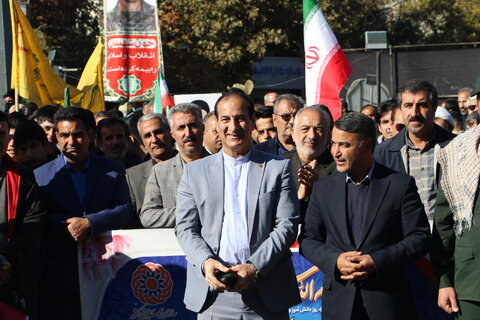 حضور سرپرست اداره کل بهزیستی خراسان شمالی در راهپیمایی 13 آبان روز دانش آموز