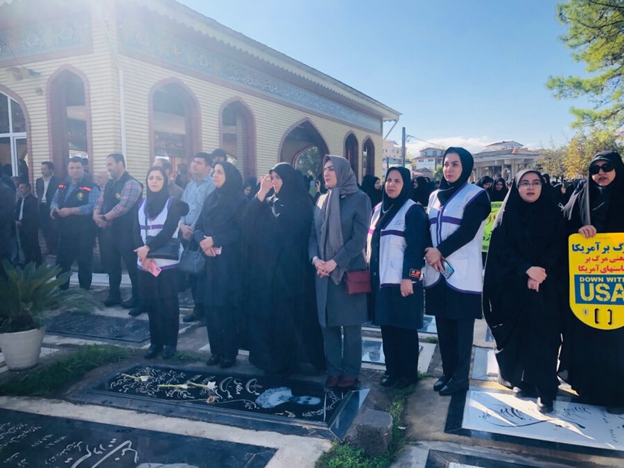 گزارش تصویری /کارکنان و کارشناسان اورژانس اجتماعی بهزیستی شهرستانهای استان در راهپیمایی 13 آبان