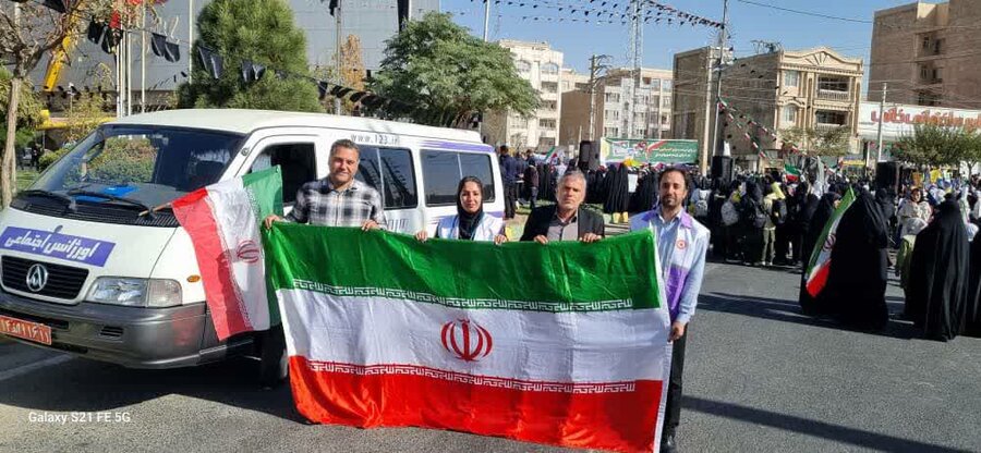 ملارد | حضور پرشور پرسنل اداره بهزیستی در راهپیمایی روز ۱۳ آبان