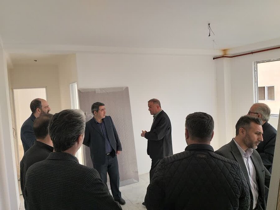 بازدید فرماندار میانه از مراحل تکمیلی پروژه ۱۲۰ واحدی مسکن مددجویان بهزیستی