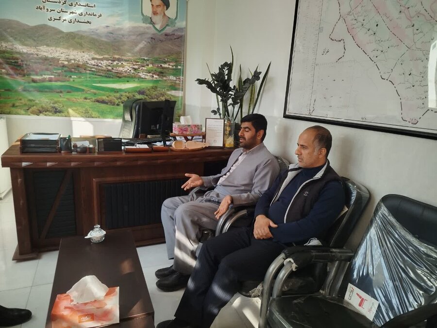 دیدار مدیرکل بهزیستی کردستان با بخشدار مرکزی سروآباد
