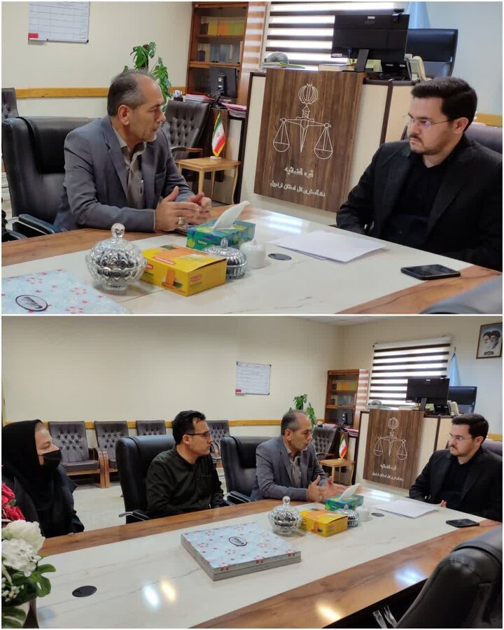 سرعین| گزارش خبری جلسه همکاری اداره بهزیستی و دادگستری شهرستان سرعین 
