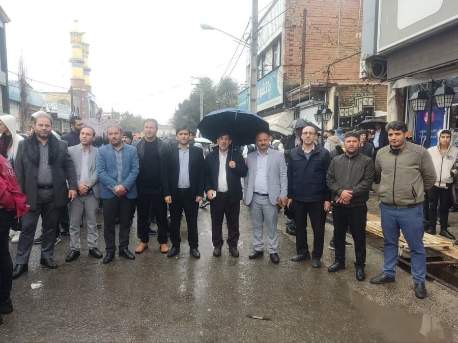 بیله سوار| حضور پرشور کارکنان اداره بهزیستی بیله‌ سوار در راهپیمایی یوم‌الله ۱۳ آبان
