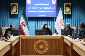 نشست تخصصی با کارشناسان حوزه توانبخشی در بهزیستی اردبیل برگزار شد