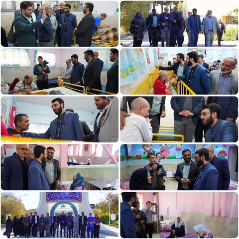 بازدید مشاور وزیر و رئیس مرکز بازرسی، ارزیابی عملکرد و ارتباطات مردمی وزارت تعاون، کار و رفاه اجتماعی از توانبخشی حضرت علی اکبر(ع)