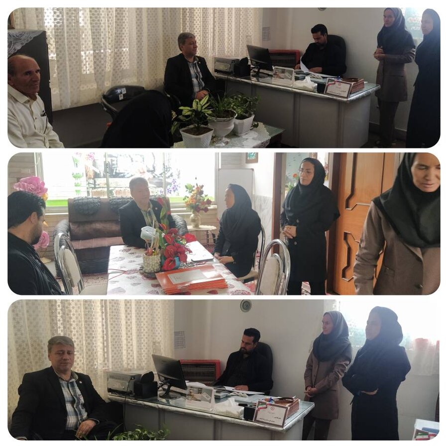 بازدید رئیس و مسئول و کارشناس توانبخشی بهزیستی شهرستان قاینات از مرکز روزانه سالمندان گوهر قاین