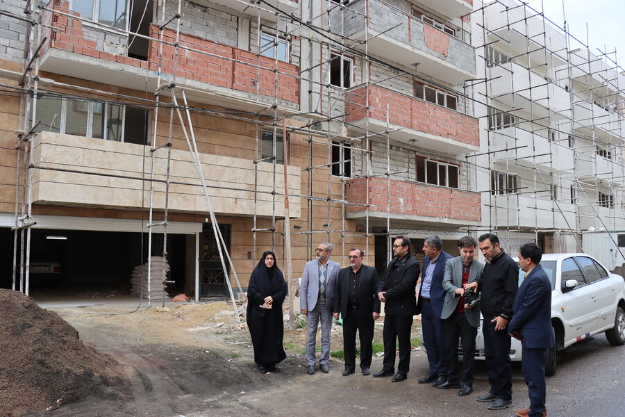 گزارش تصویری | بازدید مدیرکل بهزیستی استان اردبیل از پروژه‌های مسکن در حال احداث انجمن خیرین شهرستان نمین