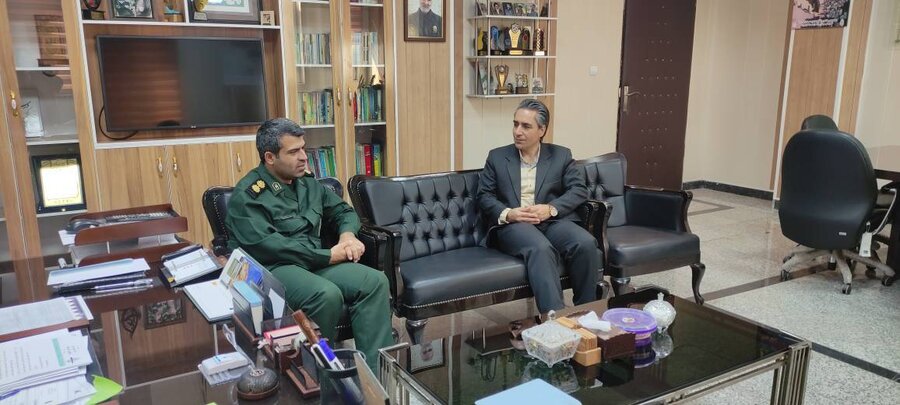 قرچک l دیدار صمیمانه سرپرست بهزیستی با فرمانده سپاه با هدف تقویت همکاری‌های اجتماعی و فرهنگی