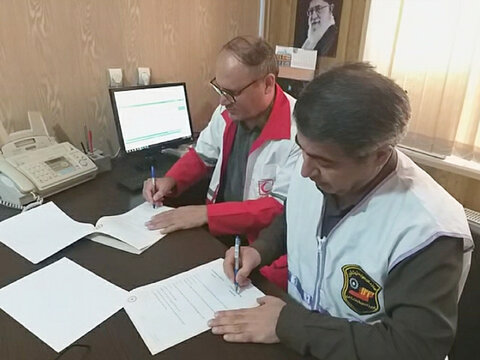 انعقاد تفاهم نامه بین مرکز اورژانس اجتماعی بهزیستی و جمعیت هلال‌احمر میانه