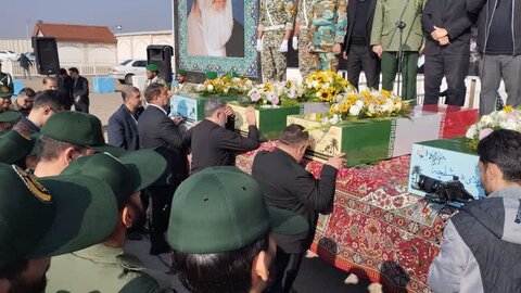 آیین استقبال پیکرهای مطهر شهدای گمنام