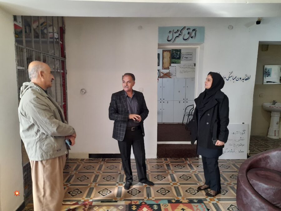 بازدید مسئول ارزیابی و مدیریت عملکرد بهزیستی استان از کمپ ترک اعتیاد مریوان