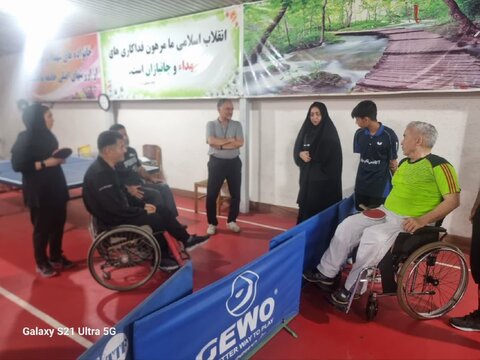 حضور مدیرکل بهزیستی گلستان در تمرین تیم تنیس روی میز با ویلچر اعزامی به مسابقات کشوری