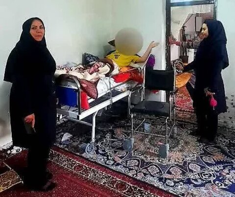 مشگین شهر| دیدار و دلجویی از مددجوی قطع نغاع