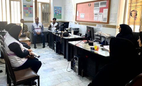 حضور مسئول و کارشناسان مرکز فوریت‌های اجتماعی بهزیستی شهرستان طبس در مرکز بهداشت گلستان
