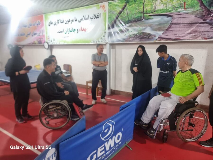 حضور مدیرکل بهزیستی گلستان در تمرین تیم تنیس روی میز با ویلچر اعزامی به مسابقات کشوری