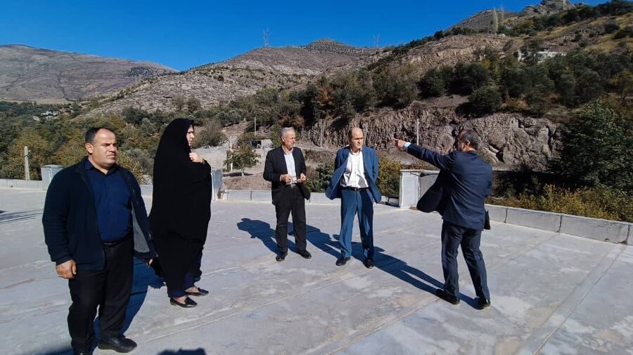 رودبار | بازدید مدیرکل بهزیستی گیلان از پروژه در حال احداث مرکز سالمندان حضرت ابوالفضل(ع) رودبار