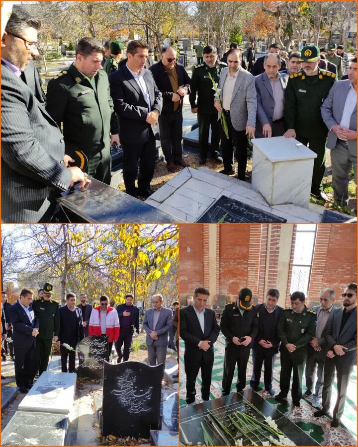 سرعین| ادای احترام رئیس بهزیستی سرعین به مقام شامخ شهدا در مزار شهدای شهرستان سرعین