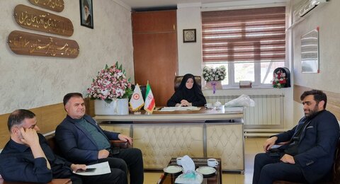 دیدار رئیس بیمه روستایی و عشایری و رئیس شورای روستای مغانجوق با رئیس بهزیستی  سلماس