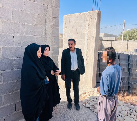 عسلویه| بازدید مشترک بهزیستی و بنیاد مسکن از طرح‌های احداث مسکن مددجویان در عسلویه