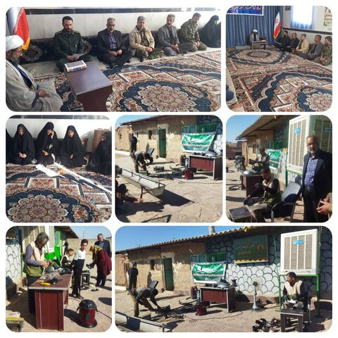 دیدار رئیس بهزیستی شهرستان قاینات با امام جمعه شهر نیمبلوک و حضور در اردوی جهادی روستای جبار