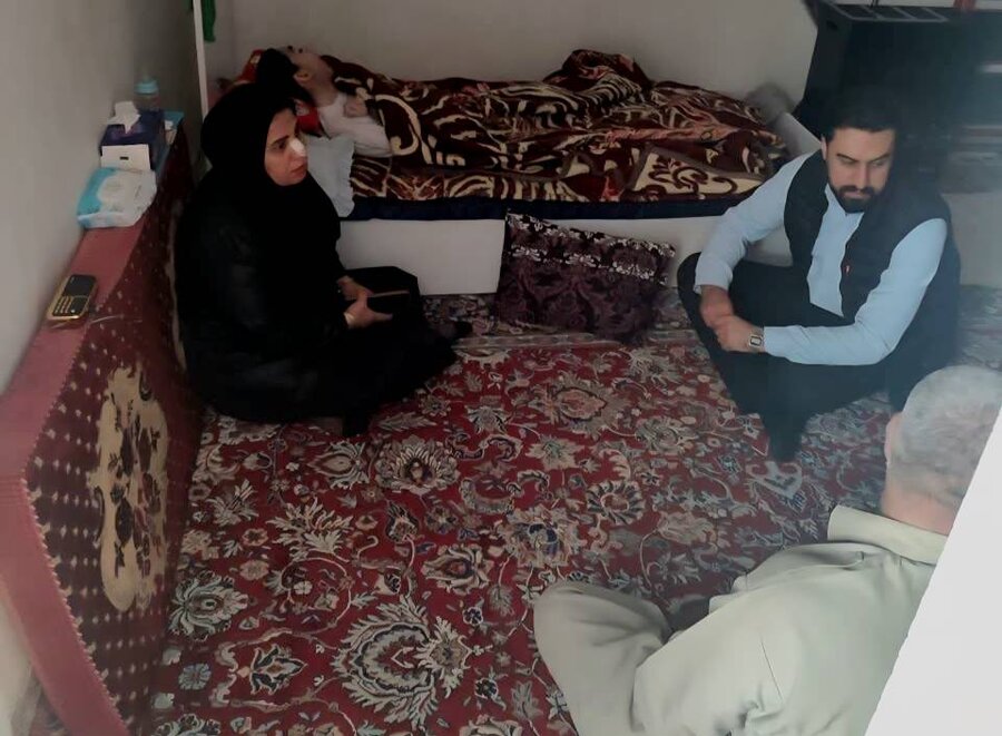 بازدید رئیس بهزیستی سردشت از منزل مددجویان تحت پوشش