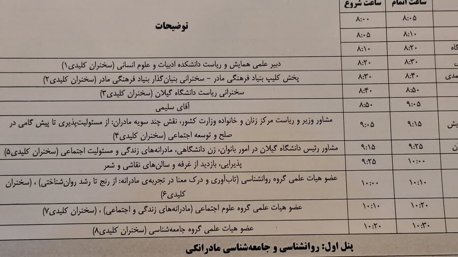 ششمین همایش ملی «جایگاه و نقش مادر» در دانشگاه گیلان برگزار شد