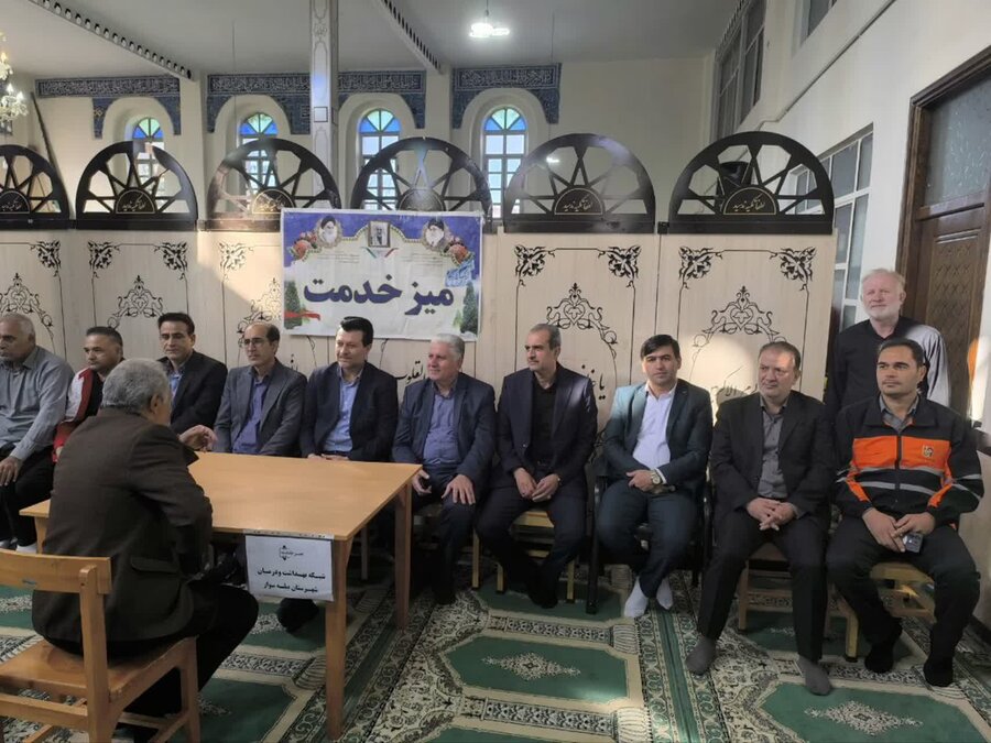 بیله سوار| بمناسبت گرامیداشت هفته بسیج برقراری میز خدمت مستقر در محل اقامه نماز جماعت
