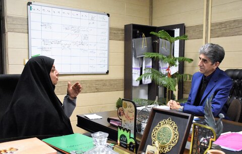 دیدار مسئول جامعه معلولان کرمانشاه با مدیرکل بهزیستی