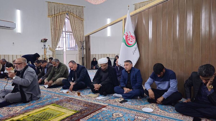 برگزاری مراسم زیارت عاشورا و عزاداری شهادت حضرت فاطمه‌ زهرا(س) در مسجد انقلاب بهزیستی استان