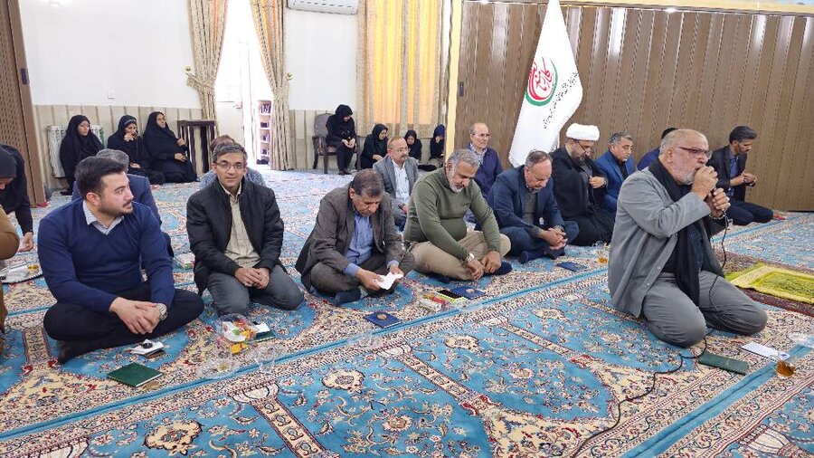 برگزاری مراسم زیارت عاشورا و عزاداری شهادت حضرت فاطمه‌ زهرا(س) در مسجد انقلاب بهزیستی استان