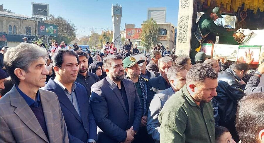 برگزاری آیین وداع با شهداء در کرمانشاه